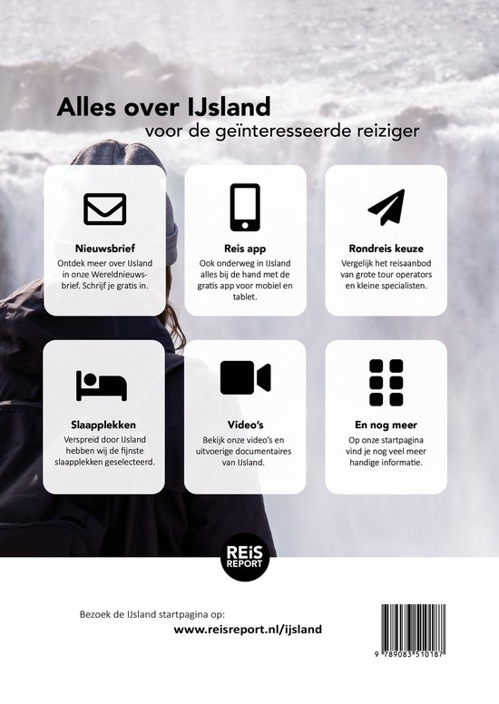 Alles over IJsland voor de geïnteresseerde reiziger met iconen voor nieuwsbrief, reis app, rondreis keuze, slaapplekken, video's en nog meer. Website: www.reisreport.nl/ijsland.