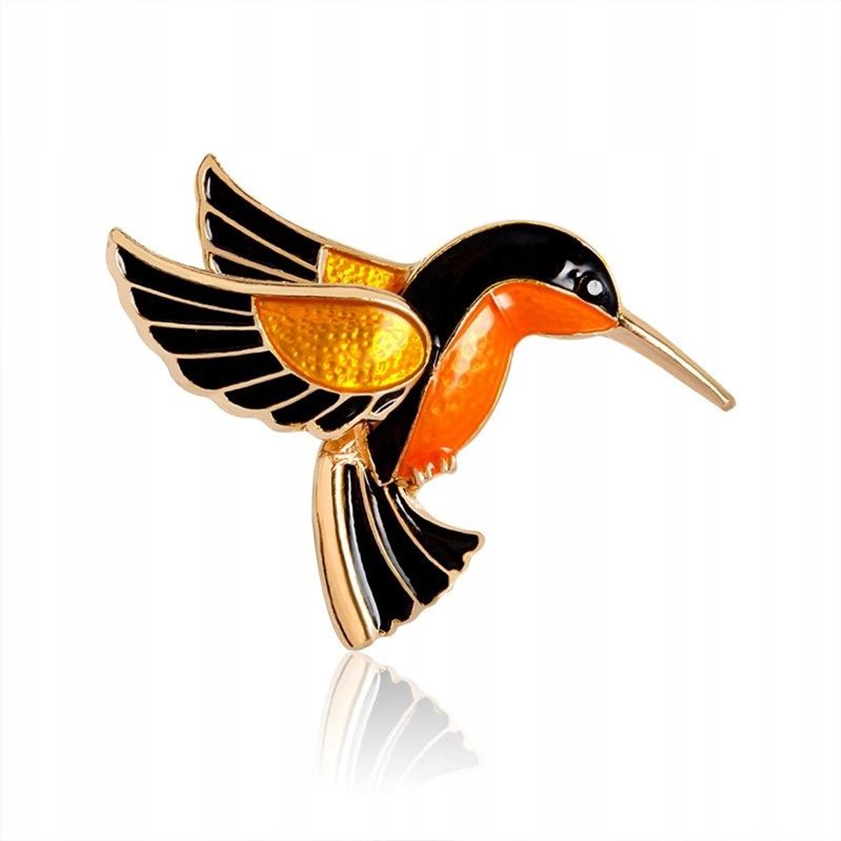 Pinets Animals Collectie - Kolibrie Prijspeld - Metalen Pin - 4,5 cm - 3,2 cm