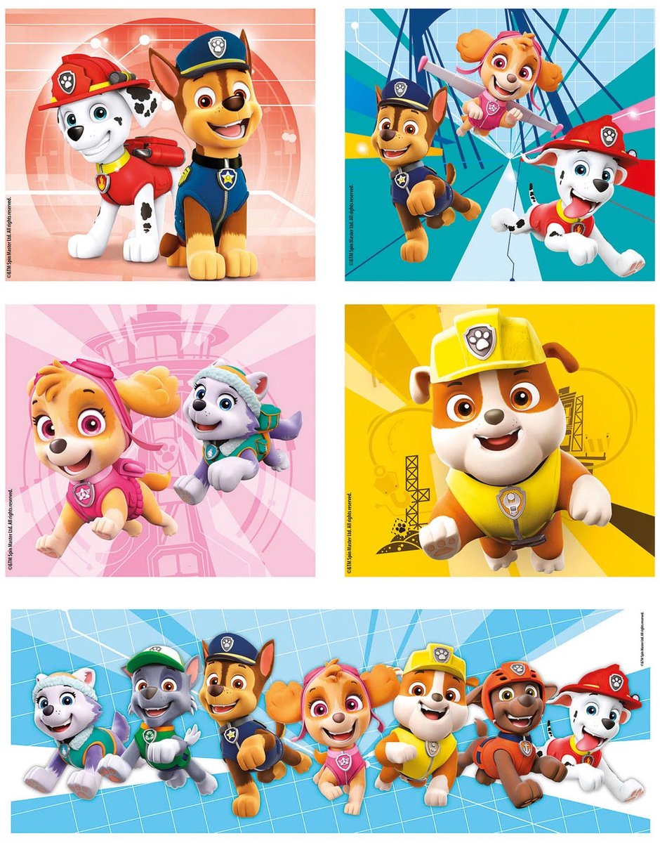 Clementoni - Puzzel - 10 Puzzels in 1 Doos - Paw Patrol - van 18 tot 60 stukjes - Puzzel Voor Kinderen - Vanaf 4 jaar — afbeelding 3