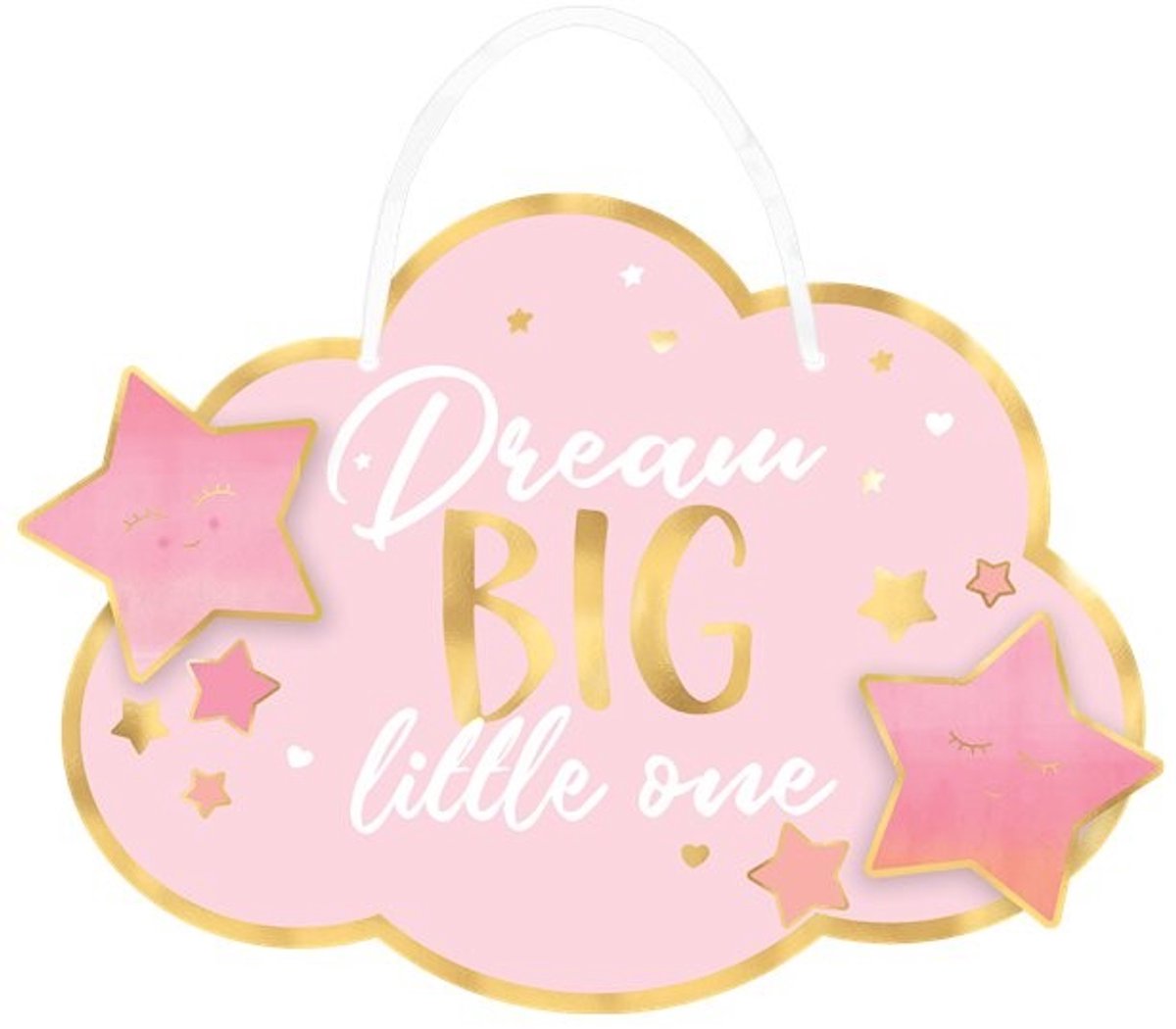 Hello World Dream Big bord roze