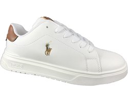 Ralph Lauren POLO SNEAKER - HERITAGE CRT WIT+CAMEL