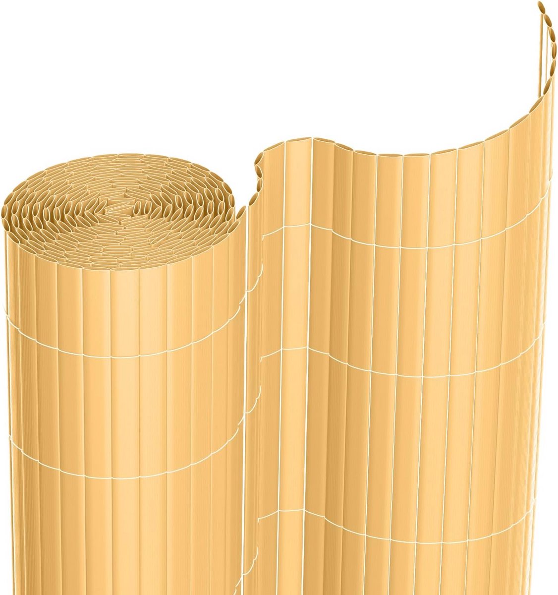 PVC Privacyscherm Bamboe Look voor Balkon en Tuin - UV-Bestendig