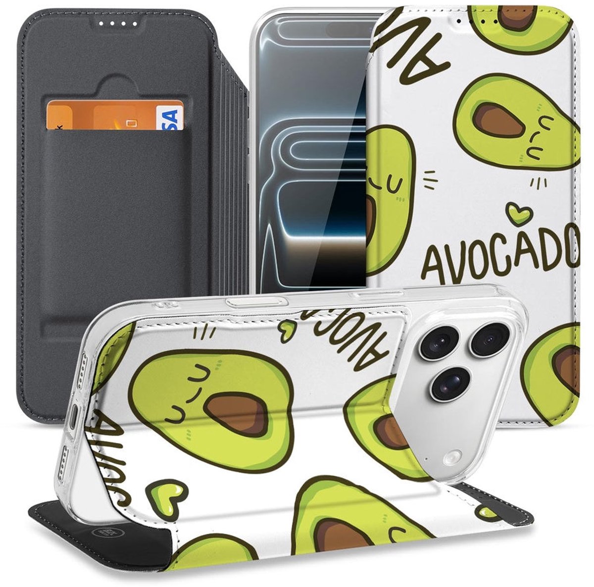 Apple iPhone 17 Pro Flip Style Cover Avocado Singing