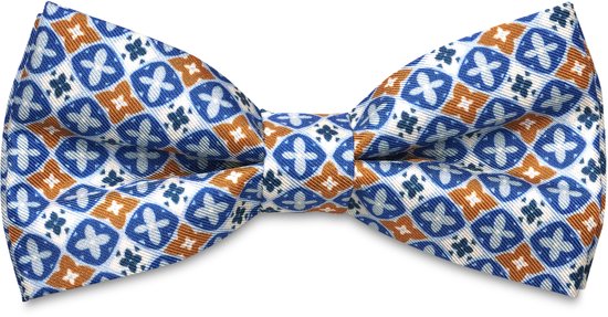 Virtuo | Nœud papillon pré-noué en soie bleu et marron