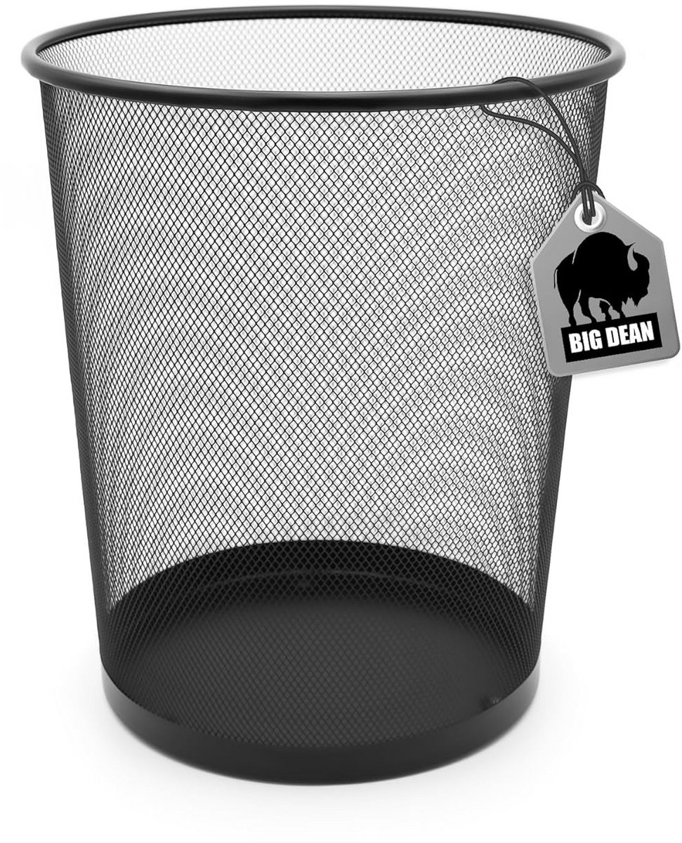 Zwarte Draad Prullenbak 20 Liter Robuust en Lichtgewicht