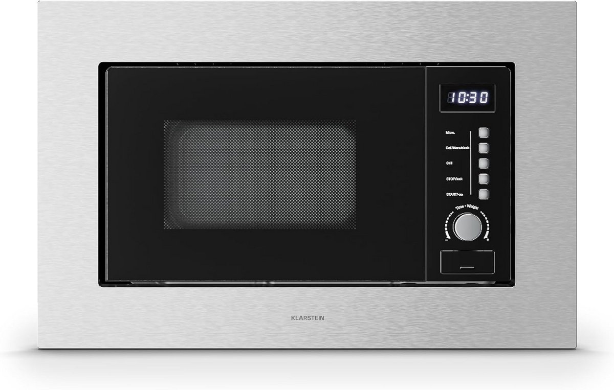 Inbouw Magnetron 60 cm met Grillfunctie - 20 Liter, RVS, Touch Control