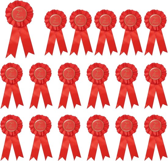 18pcs Award Ribbons - 2nd Place Trophy - Recognition Ribbon - Winner ...