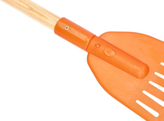 KOTARBAU® Bladhark, Tuinhark van Kunststof, 7 Tanden, Oranje- met Houten Steel, Gazonhark, Waaierbezem, Lichtgewicht Hark, Stevige Hark, van Merkloos	 — afbeelding 5