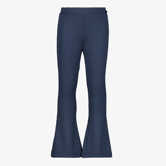 TwoDay meisjes rib flared broek donkerblauw - Maat 110/116