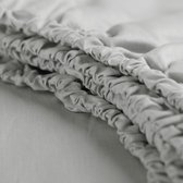 Cinderella Week-end - Hoeslaken Topper avec fente (jusqu'à 15 cm) - Katoen - 200x220 cm - Gris clair