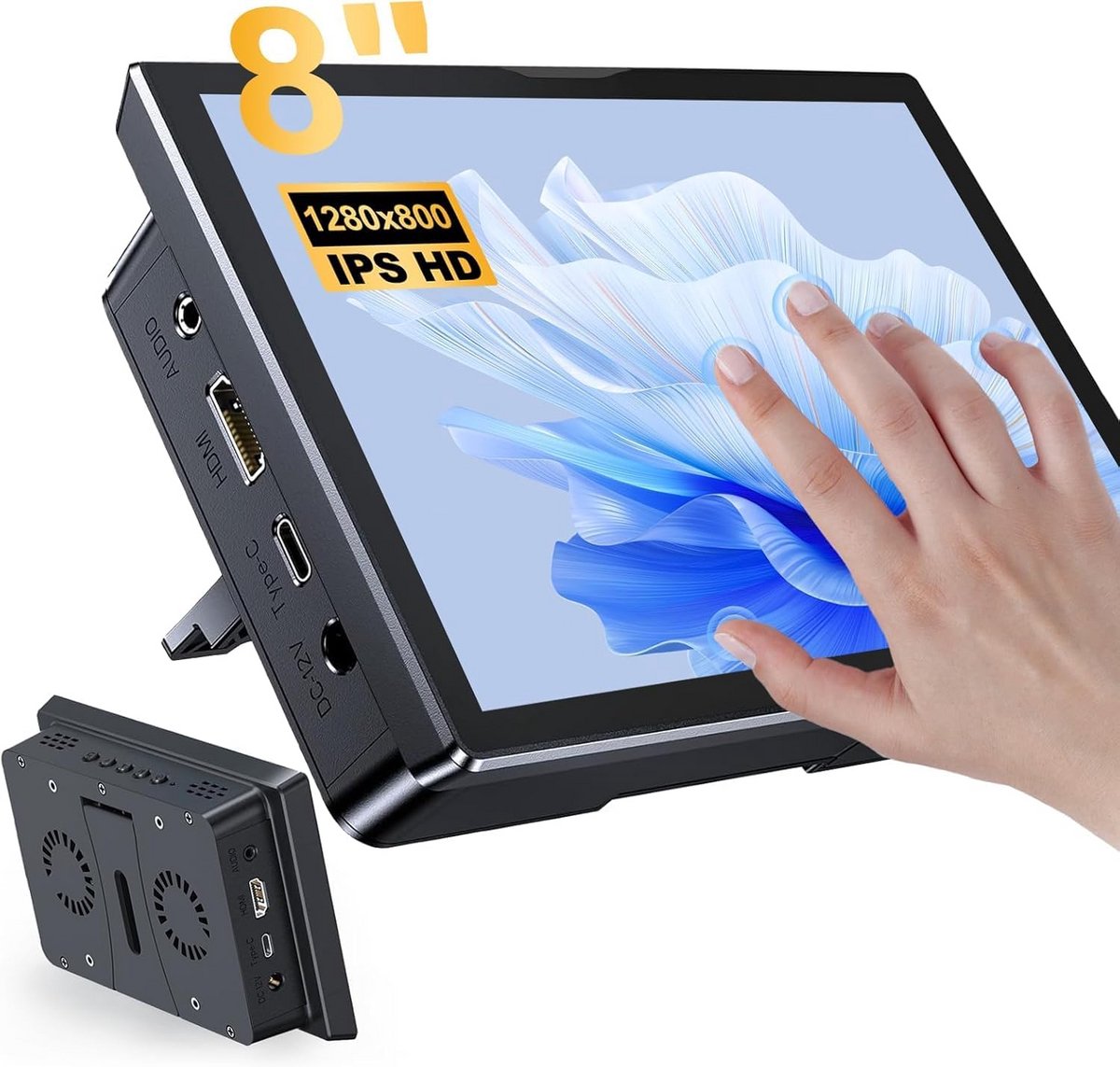 8 Inch Touchscreen Monitor voor Raspberry Pi 4 (1280x800)