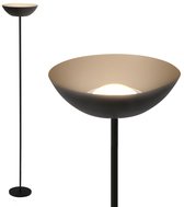 BRILONER - Oplaadbare Vloerlamp - voor woonkamer - akku staanlamp - dimbaar - usb-c staande lamp - zwart