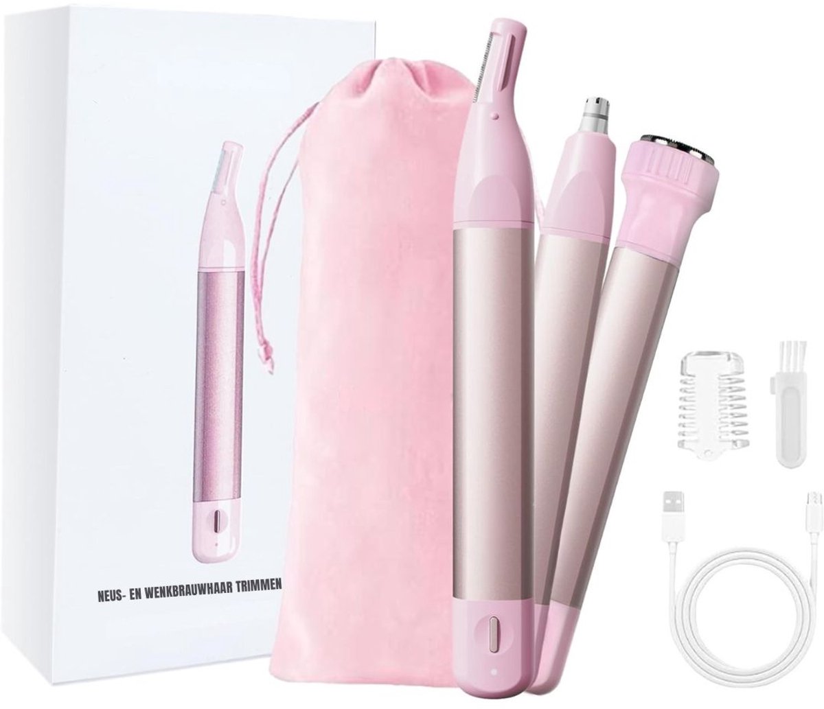 Florixa® Neustrimmer Vrouwen - Neustrimmer - Roze - 15cm x 2cm x 2cm