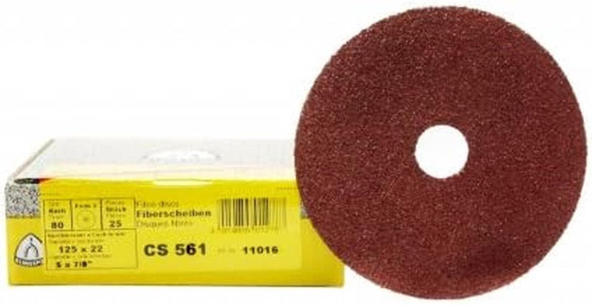 25x Doorslijpschijven 125mm Korrel 80 voor Metaal en Hout