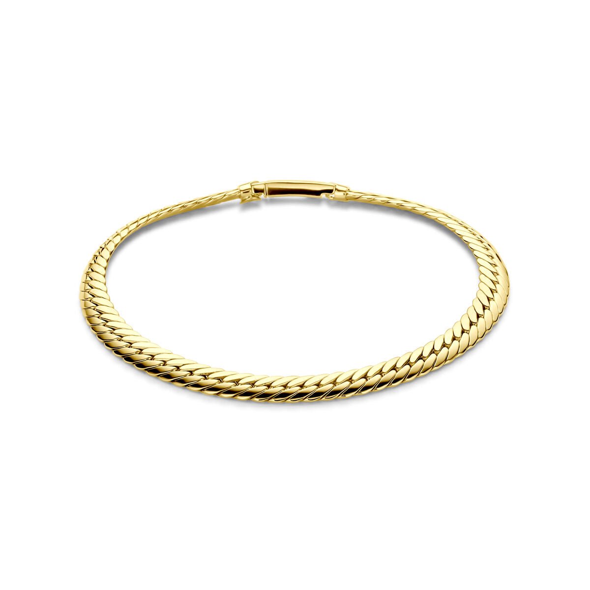 14K geelgouden armband gourmette 5 mm 18 cm - 4034567