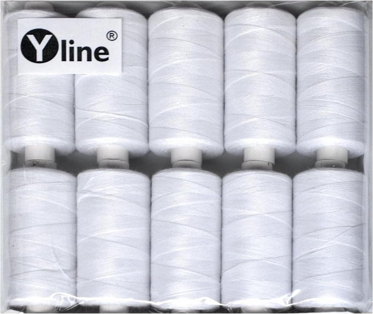 Polyester Naaigaren Wit voor Naaimachine Set van 10 Klosjes 500m