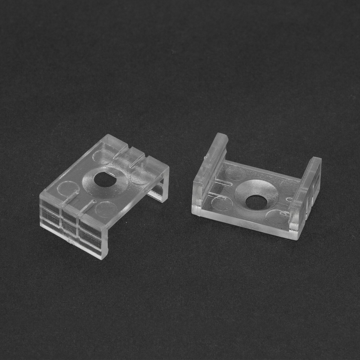 Montageclips Voor LED Aluminium Profiel 41010A1 & 41010A2 - Transparant - 2 Stuks [41010C]