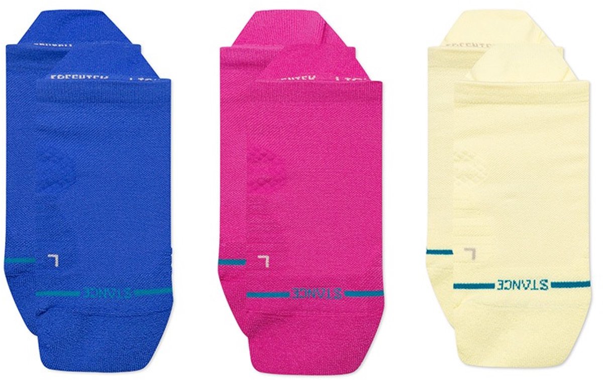 Stance dames freshtek infiknit run 3P sneakersokken solid light tab multi