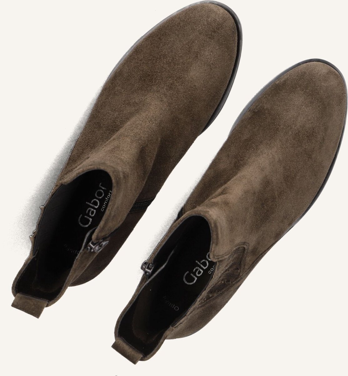 Gabor 022 Enkellaarsjes - Enkelboots met rits - Dames - Bruin - Maat 37,5
