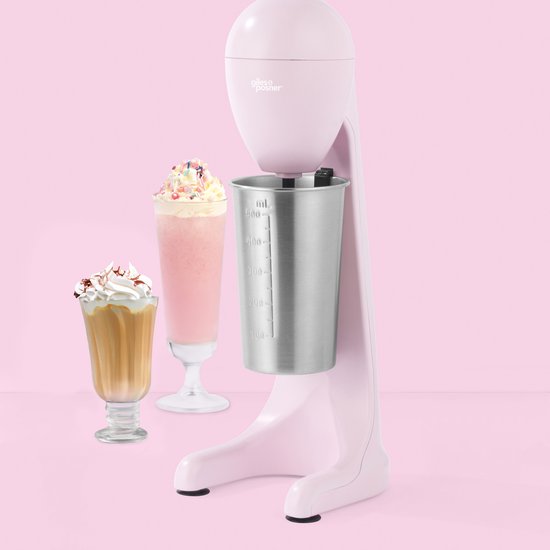 Giles & Posner Milkshake Maker – Elektrische Drankenmaker met 500ml RVS beker, 2 snelheden, voor ijskoffie, cocktails, milkshakes & melkopschuimen, matroze, 100W van Giles & Posner — afbeelding 4