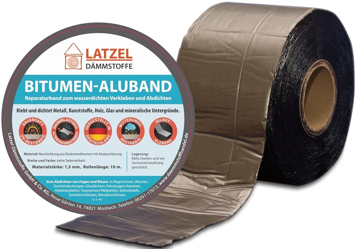 Waterdichte Bitumen Reparatie Tape Loodkleur - 200 mm x 10 Meter