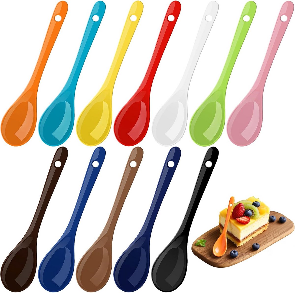 Set van 12 kleurrijke porseleinen eierdopjes