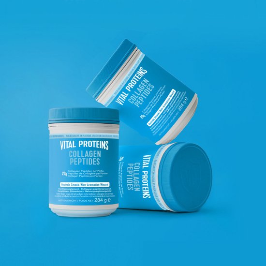 Vital Proteins - 10 tot 20 gram Peptiden Rundercollageen - Gehydrolyseerd - Neutrale Smaak - Suikervrij - 284 Gram