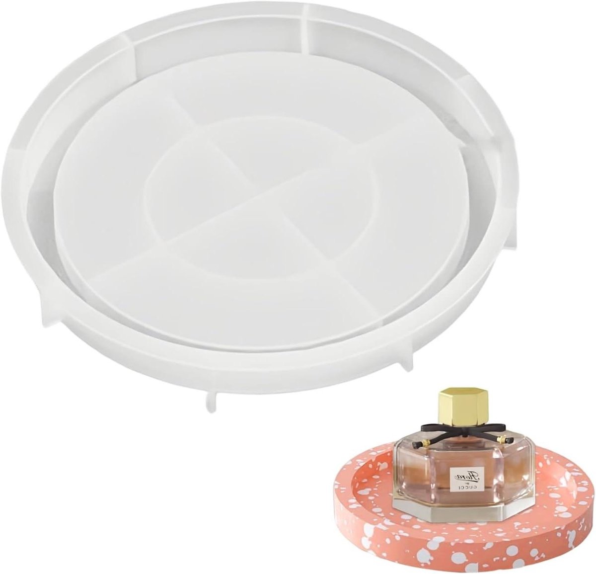 Gietvormen Bakvorm 21 cm Ronde Siliconen Epoxyhars Hittebestendig Trays Zeepbakjes