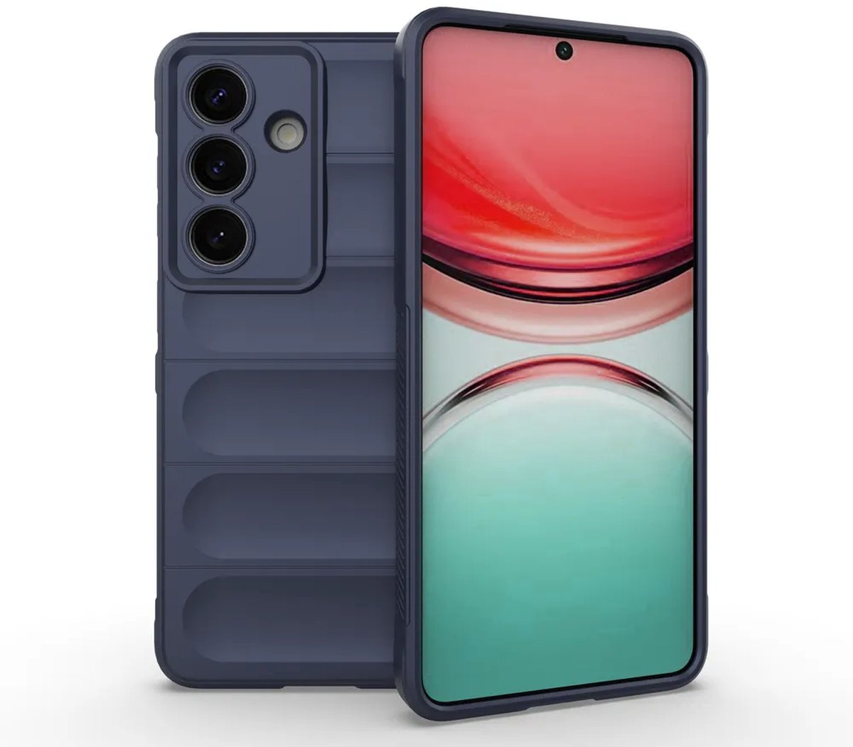 MobyDefend Hoesje - Geschikt voor Samsung Galaxy S26 - TPU Gripcase - Blauw
