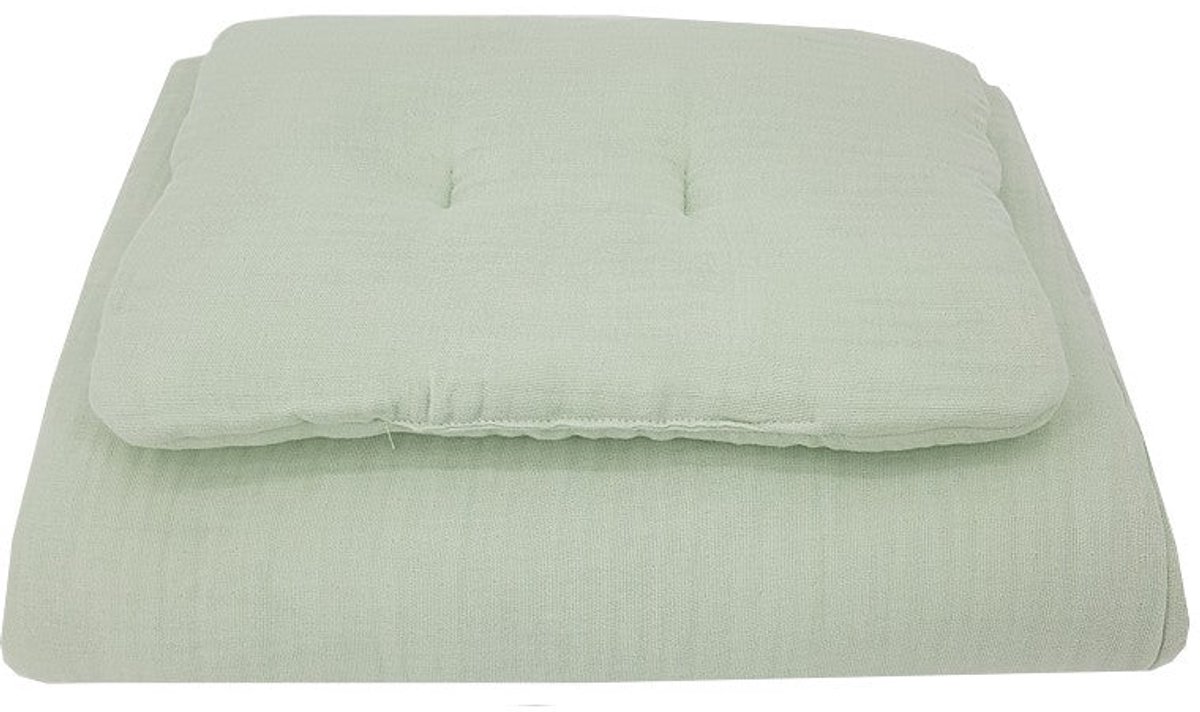 Muslin cot bedding set Mint