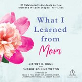 Boekcover met een grote roze pioenroos en de titel 'What I Learned from Mom'.