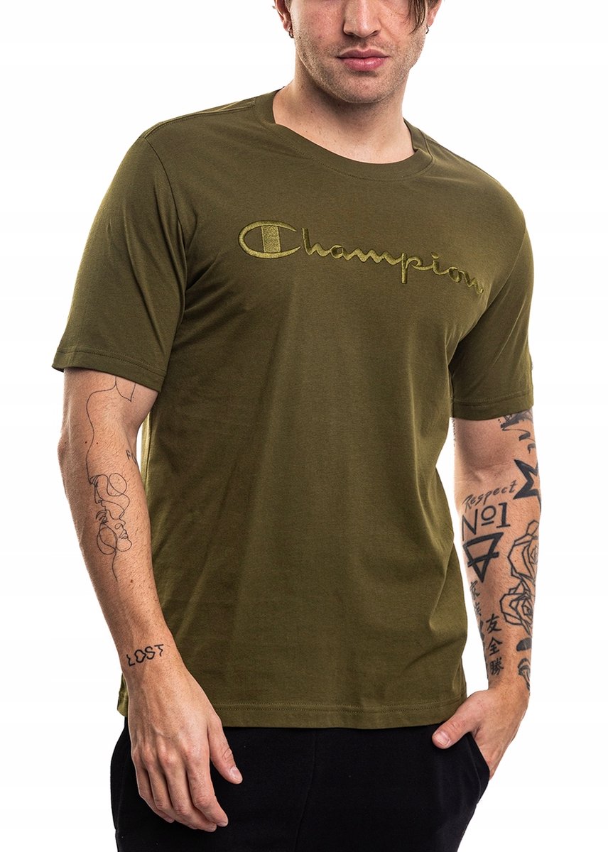 Champion Sportshirt Heren - Groen - Katoen