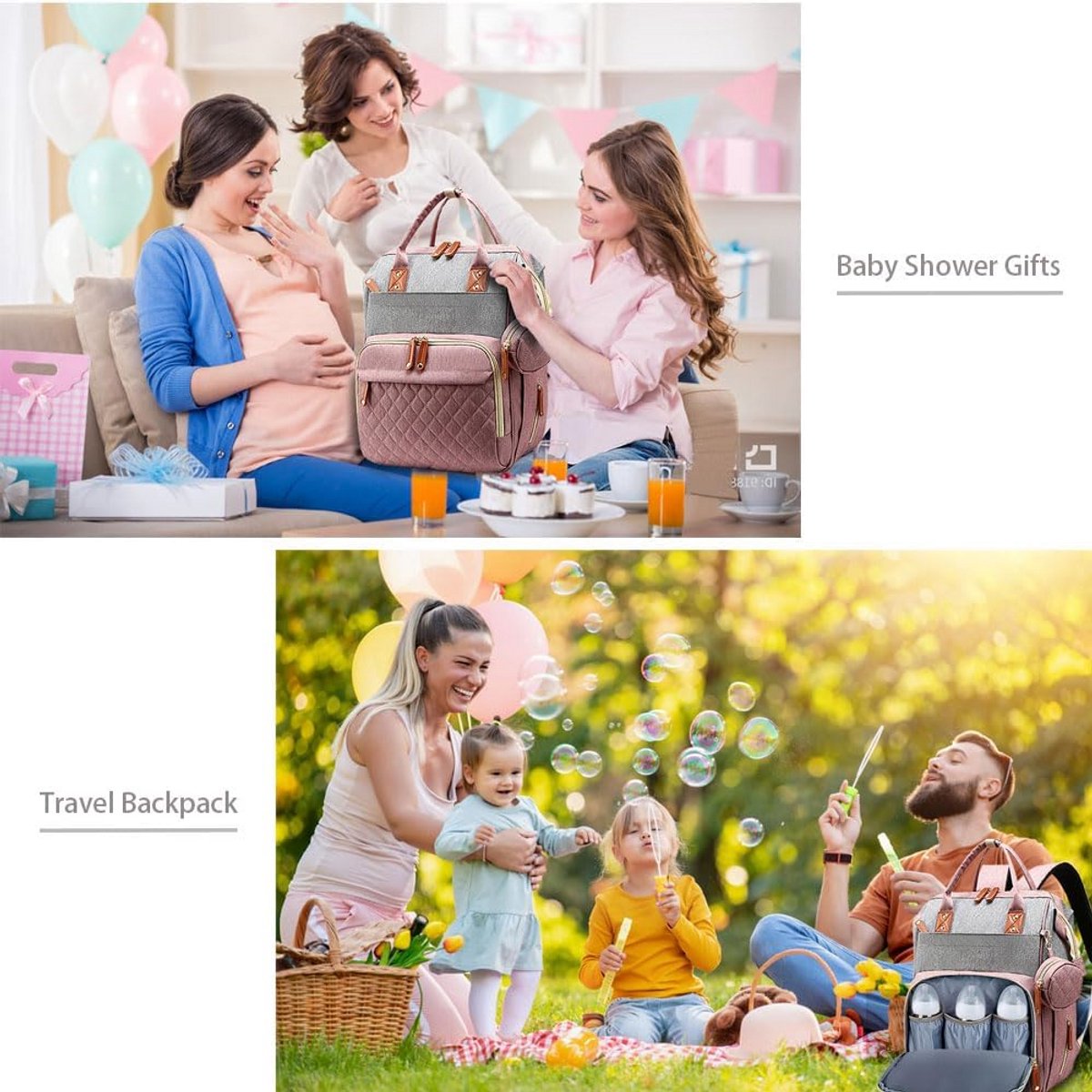 Luxe Luiertas Rugzak met Verschoonmat en 16 Vakken - Babytas voor Jongen en Meisje – foto 7