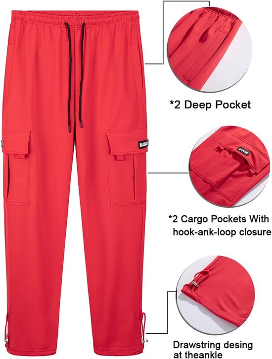 Cargo Joggingbroek Heren Losse Pasvorm Met Trekkoord en Zakken — afbeelding 5