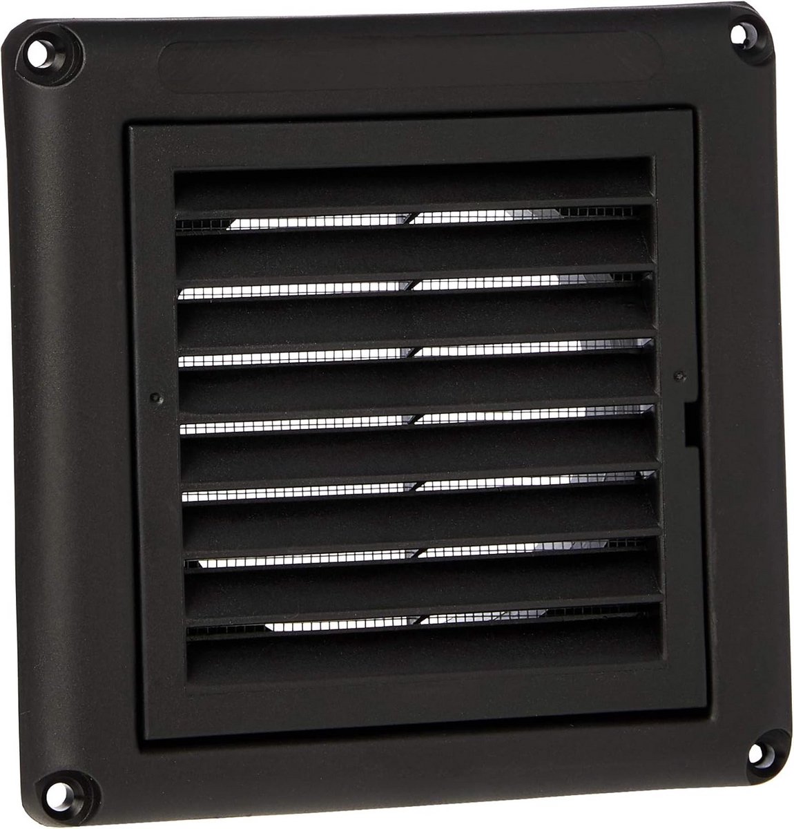 Afzuigkap Ventilator Rooster 100mm met Vliegenscherm - Zwart