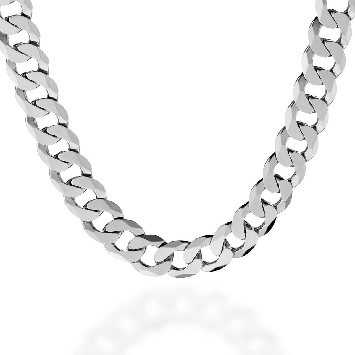 Elegante Heren Ketting Cuba Schakel 925 Sterling Zilver | Diverse Lengtes | Gemaakt in Italië