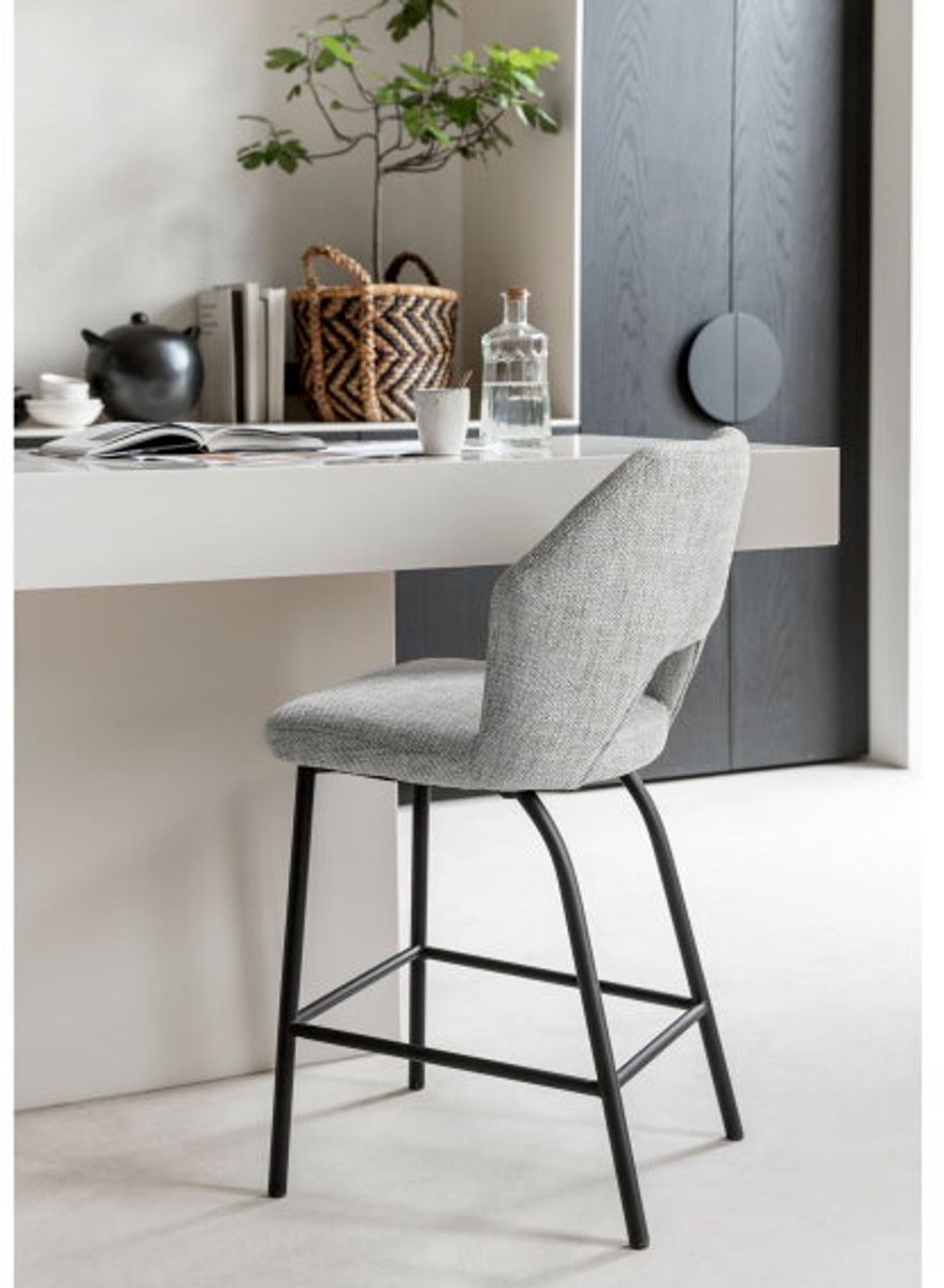 Must Living Bloom counterkruk metaal en polyester en viscose lichtgrijs - 100 × 54 × 57 cm / 65 cm