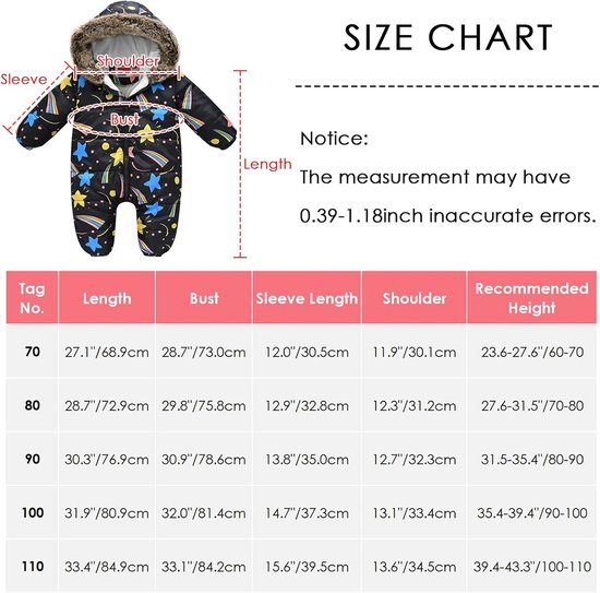 Dikke Baby Sneeuwpak Winteroverall voor Jongens en Meisjes - Warm Romper met Capuchon — afbeelding 2