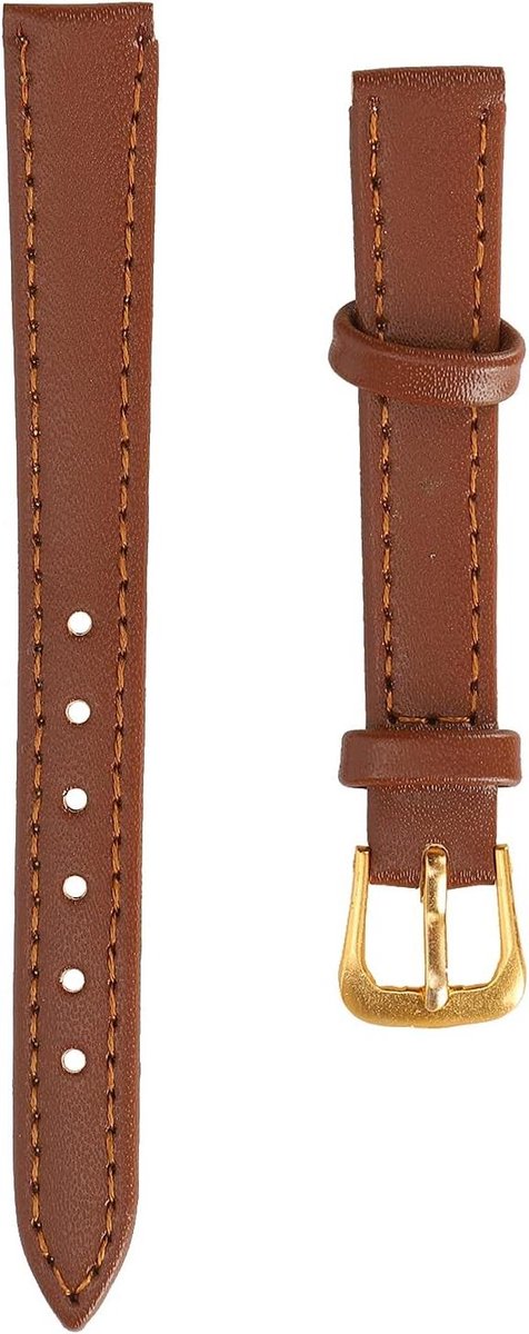Universele horlogeband met gesp - 12 mm tot 22 mm - PU-leer - Reservearmbanden - Bruin - Heren en Dames - Stijlvol en Duurzaam