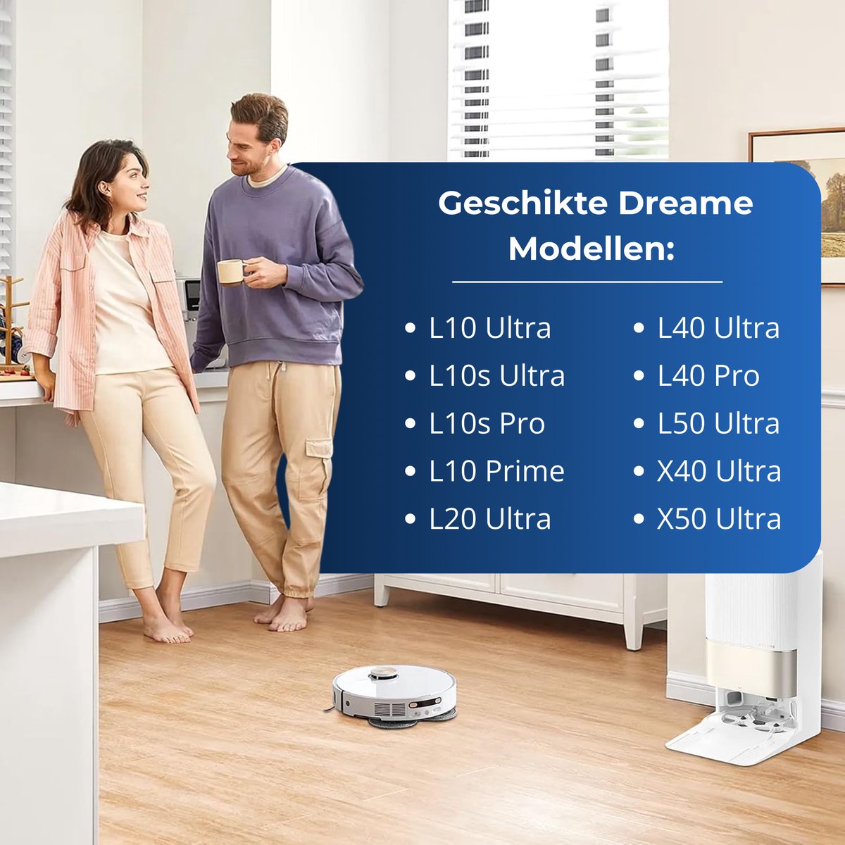 10 stuks Dweilpads - Geschikt voor Dreame L10s Ultra, L10 Ultra, L10 Prime, L10s Pro, L20 Ultra, L40 Ultra, L40 Pro, X40 Ultra, X50 Ultra, Xiaomi X10 / X20, Roborock Qrevo S5V, Qrevo Curv - Robotstofzuiger Onderdelen en Accessoires — afbeelding 2