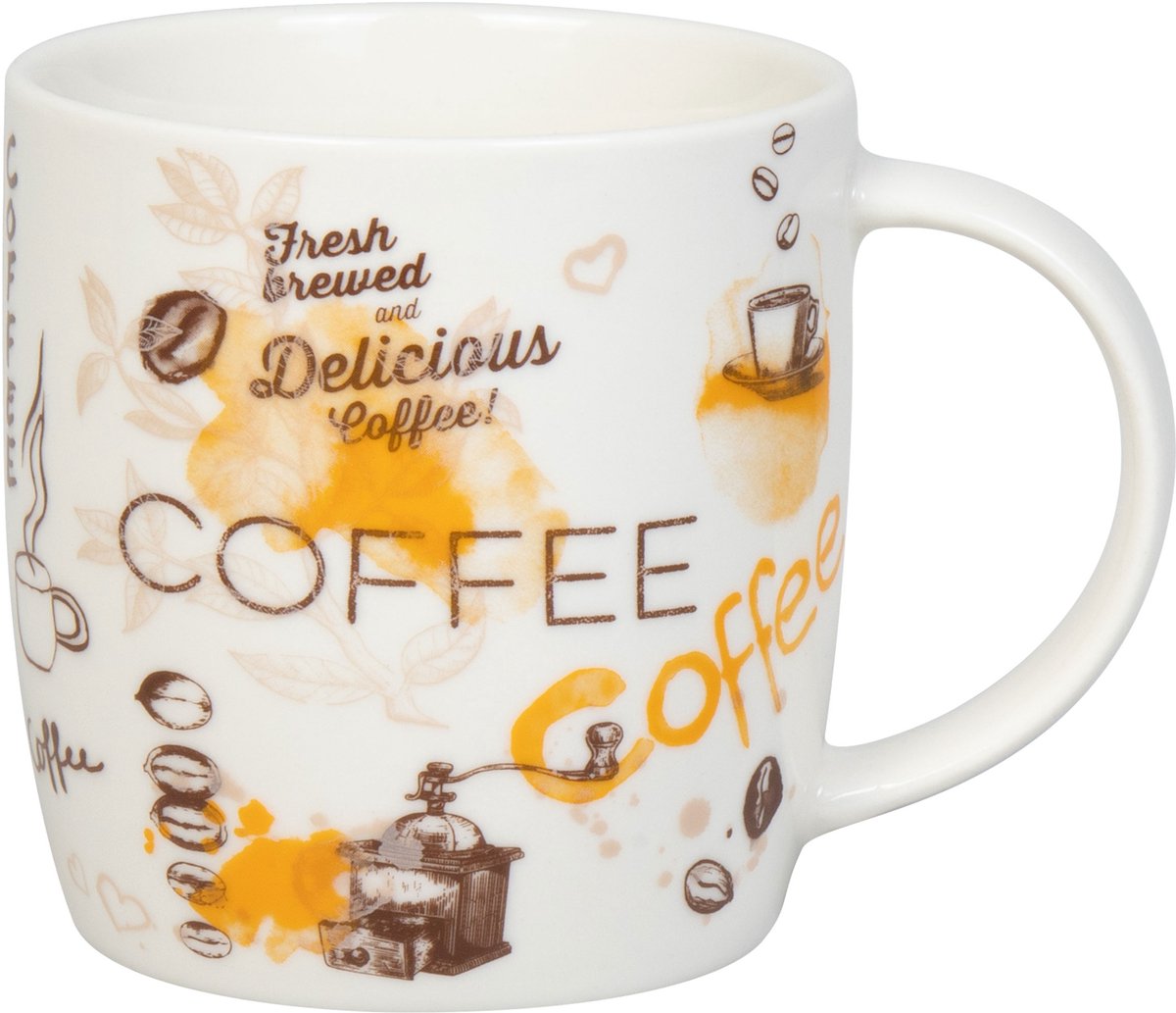 Könitz mok Heerlijke koffie, beker, New Bone China, bont, 400 ml, 11 7 275 2817