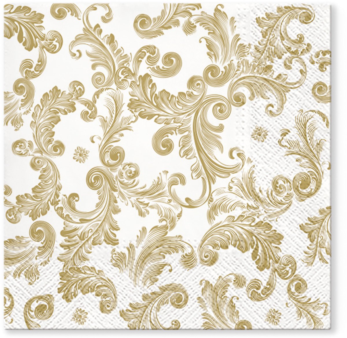 Pakje 20 servetten 'Source of Fame Gold', 33x33cm