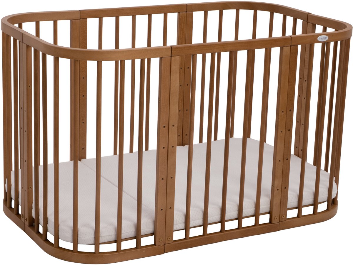 Multifunctioneel 7 in 1 Babybed / peuterbed incl. matras - vintage