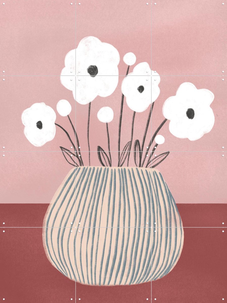 IXXI Blossom Study, BAINAI - 60 x 80 cm - Gratis ophangtool - Grote wanddecoratie en posters - Fantasierijk, Illustraties, Grafisch Ontwerp, Speels
