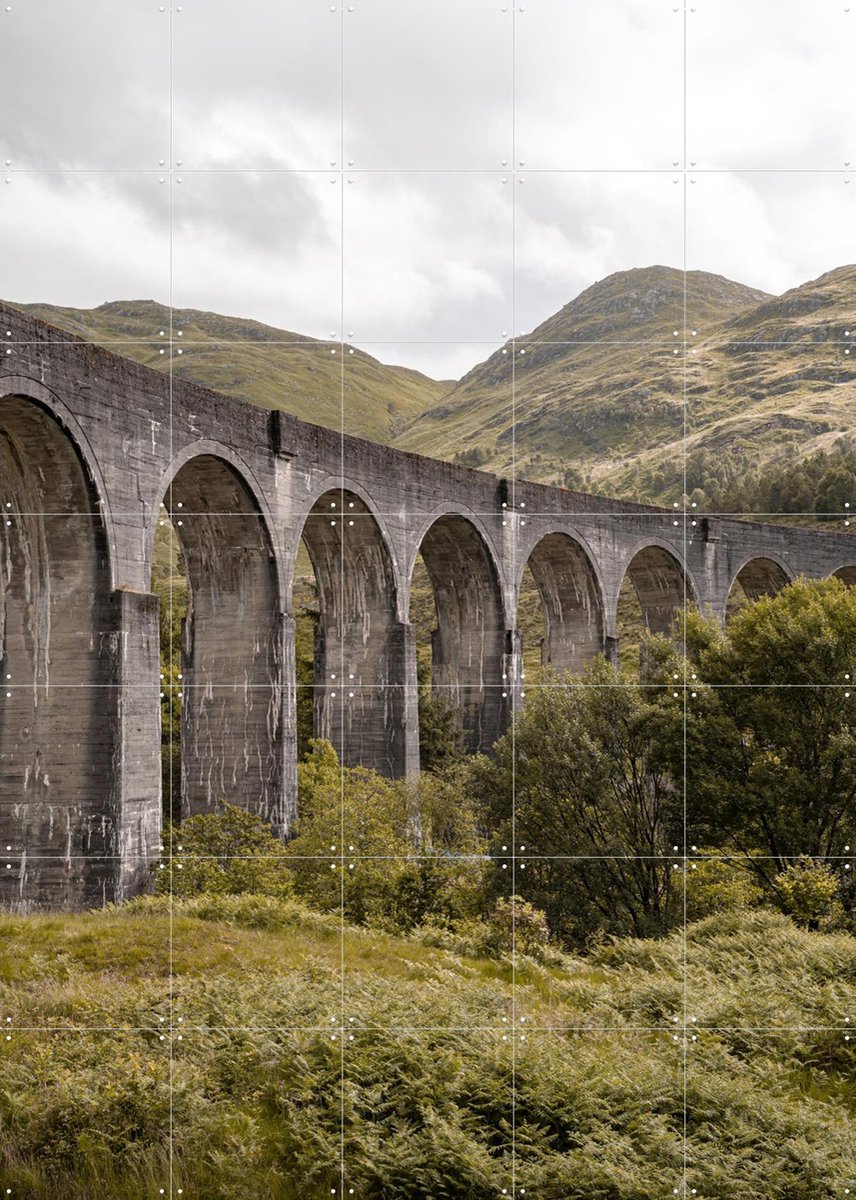 IXXI Glenfinnan, Henrike Schenk - 100 x 140 cm - Gratis ophangtool - Grote wanddecoratie en posters - Kleurrijk, Natuur