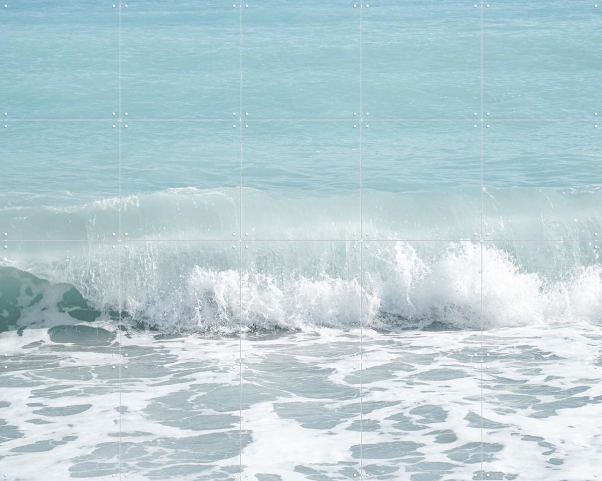 IXXI Wave after Wave, Henrike Schenk - 100 x 80 cm - Gratis ophangtool - Grote wanddecoratie en posters - Fotografie, Woonkamer, Slaapkamer, Zomer