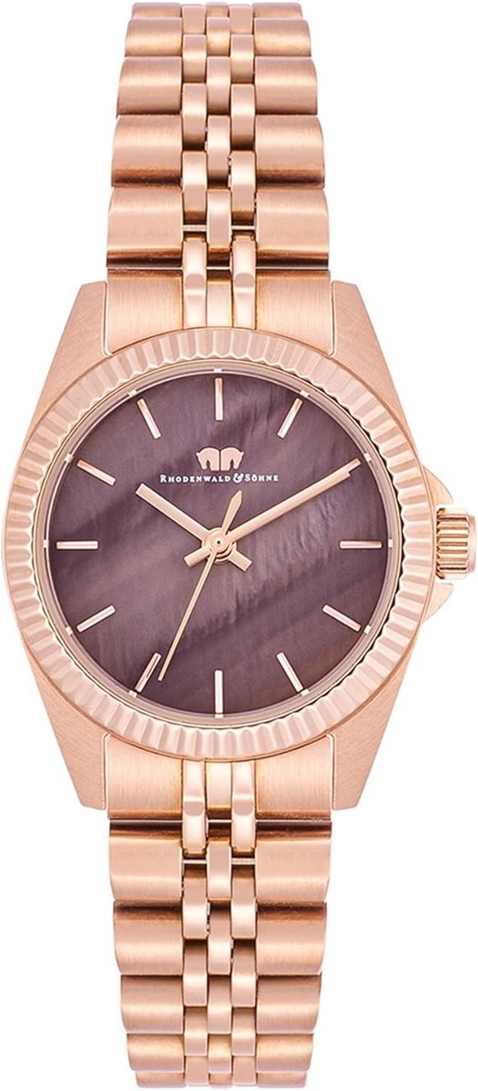 Dames Horloge Roségoud RVS Armband Analoge Zwart Wijzerplaat