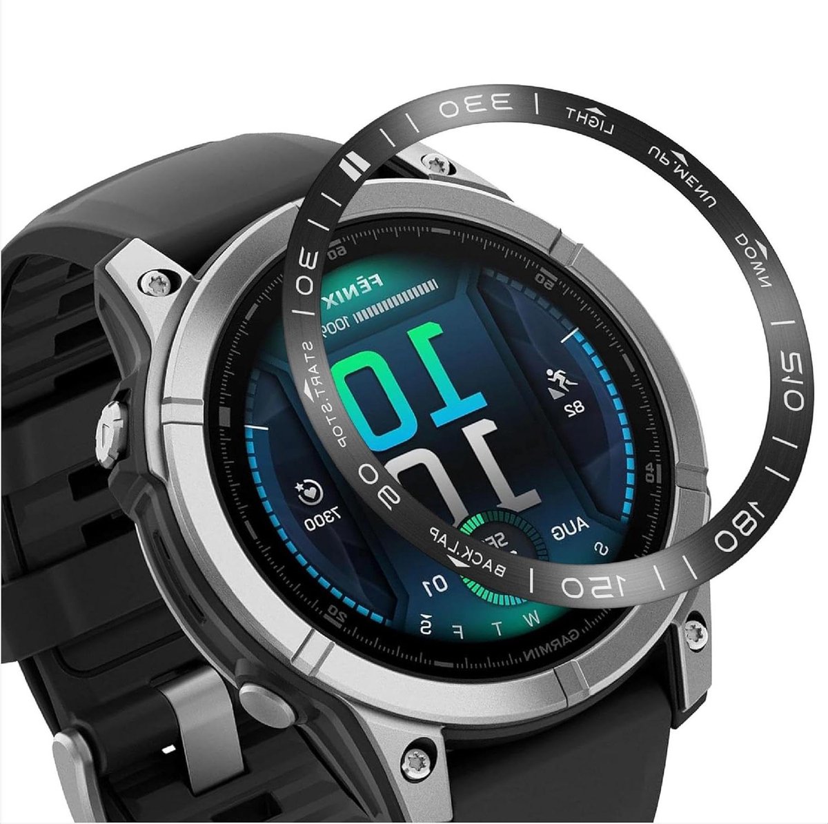 Allecto- Beschermende Bezel Ring - Compatibel met horlogemodellen - Beschermhoes - Aluminiumlegering - Bezel Styling Ring - Beschermende horloge ring - Zwart.