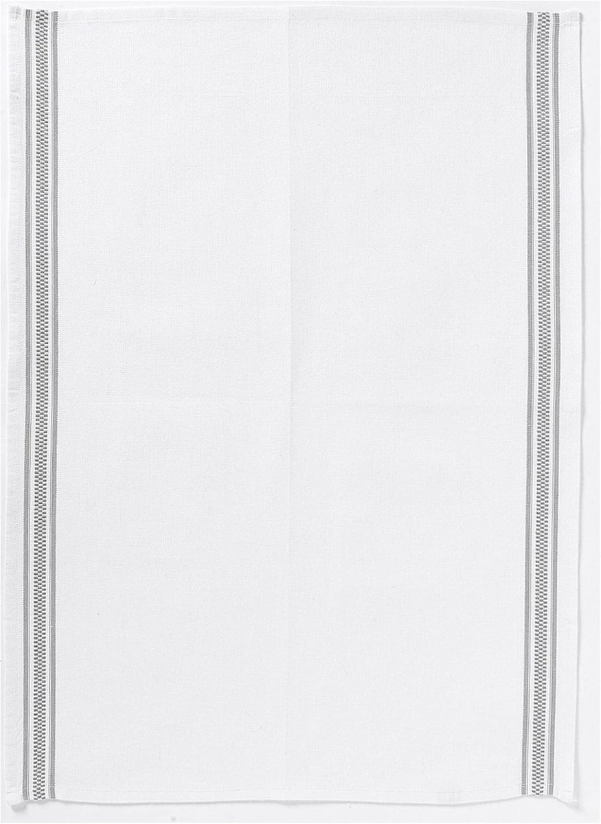 Grijze Geruite Theedoek Katoen 50x70 cm Duurzaam Wassen