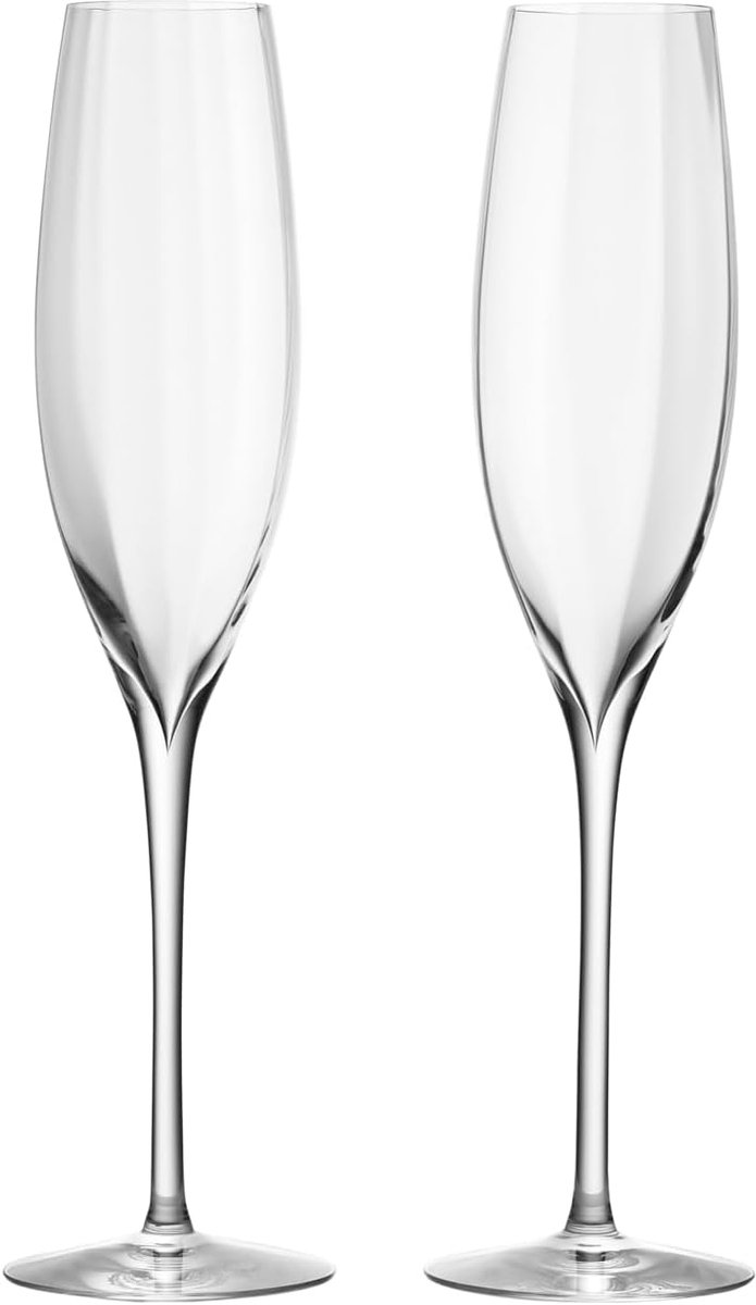 Luxe Champagneglazen Set van 2 met Klassiek Ontwerp